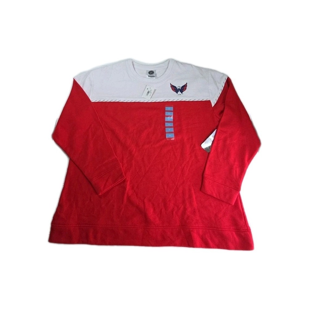 Washington Capitals Crewneck Sweatshirt X- Large Red WHITE NHL LICENSED